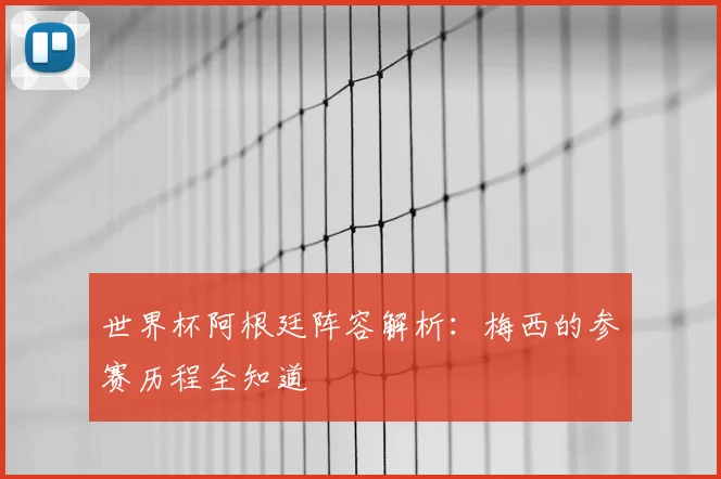 世界杯阿根廷阵容解析:梅西的参赛历程全知道